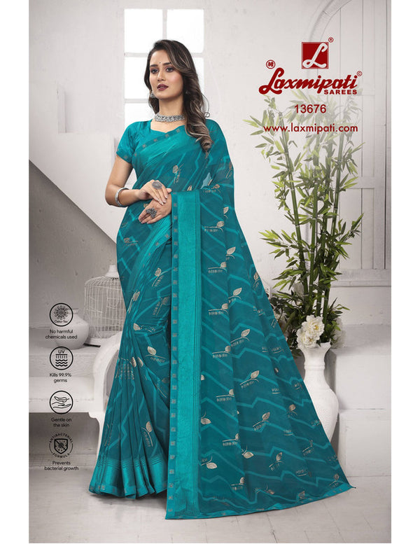 Laxmipati Vedvika 13676 Blue Georgette Saree