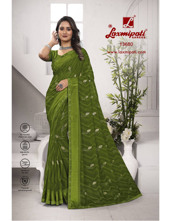 Laxmipati Vedvika 13680 Mehendi Georgette Saree