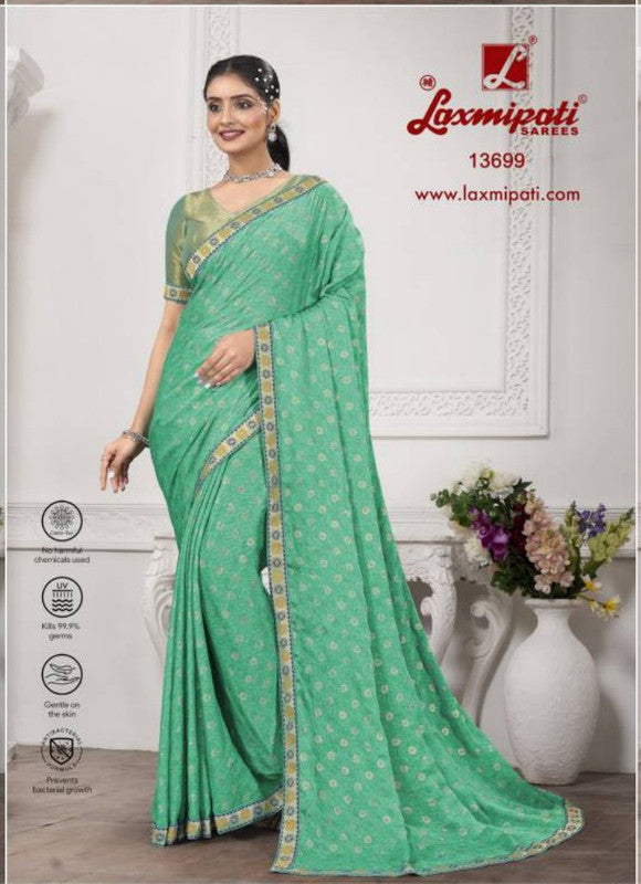 Laxmipati Nerpakhi 13699 Green  Silk Chiffon Saree