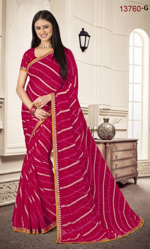 Laxmipati Sundarta-5 Pm-13760-G Pink Chiffon Saree