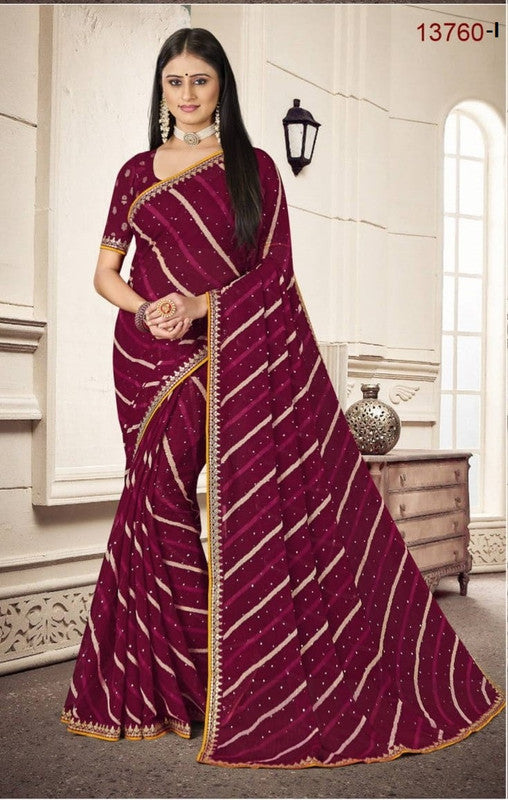 Laxmipati Sundarta-5 Pm-13760-I Purple Chiffon Saree