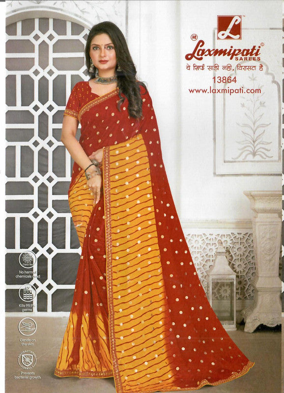 Laxmipati Narpakhi 13864 Red Silk  Saree