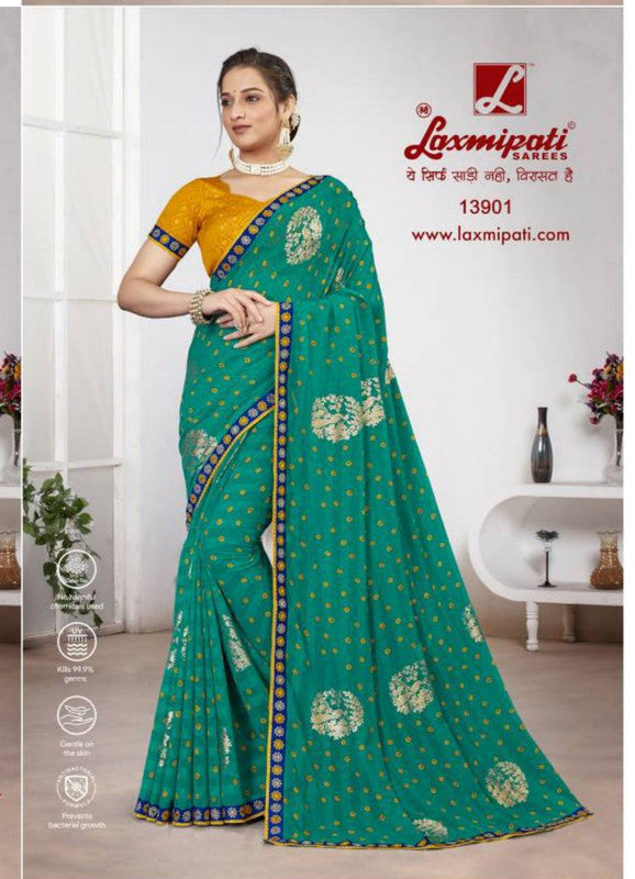 Laxmipati Narpakhi 13901 Green Heavy Georgette Saree