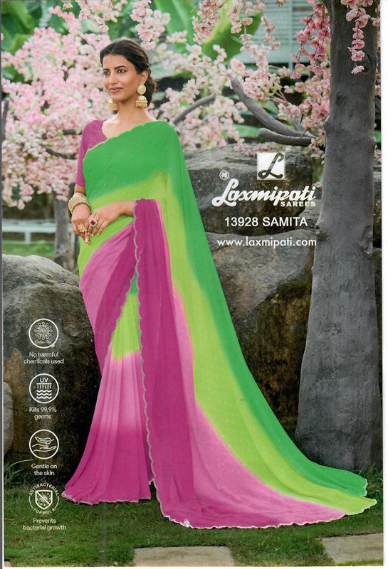 Laxmipati Samita 13928 Multi Color Heavy Goergette Saree