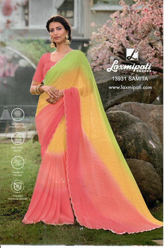 Laxmipati Samita 13931 Multi Color Heavy Goergette Saree