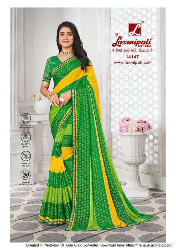 Laxmipati Savan-3 Pm-14147 Green Brasso Saree