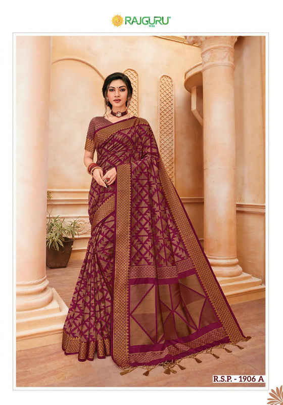 Rajguru Rsp1906-A Purple Cotton Saree