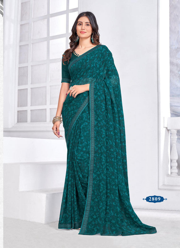 Kaasni Ridhi 2809 Blue Georgette Saree