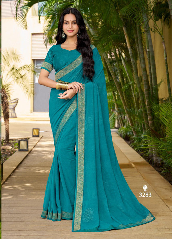 Kaasni Kesar 3283 Blue Georgette Saree