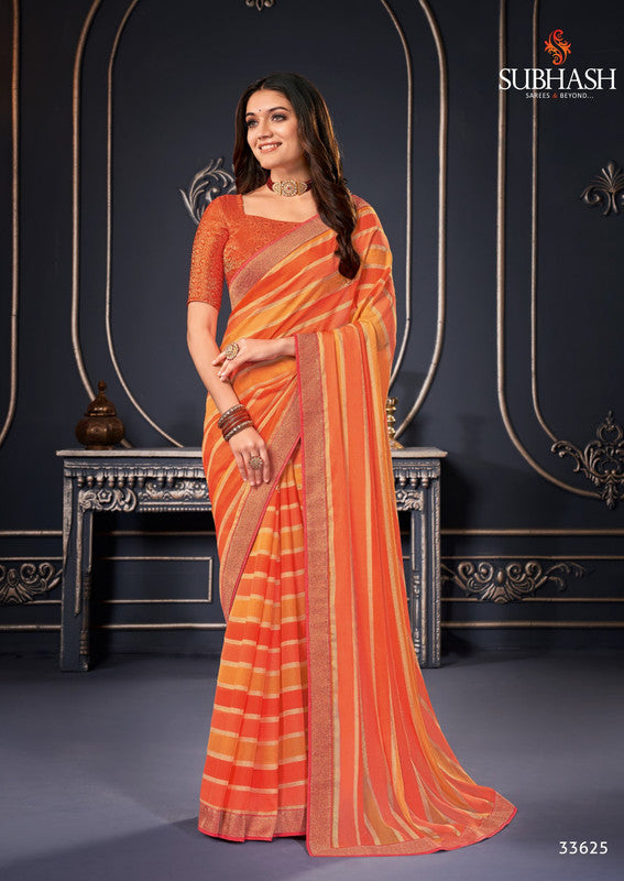 Subhash Sarbani-6 Sb-33625 Multicolor Silk Chiffon  Saree