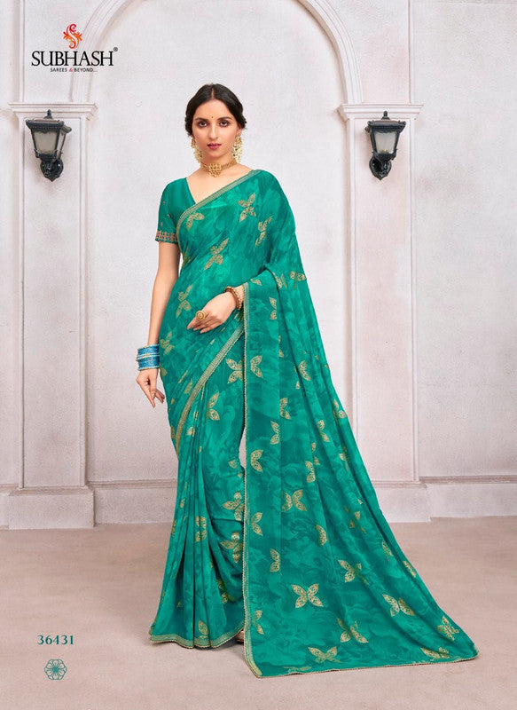 Subhash Abhushan Sb-36431 Rama Georgette Saree