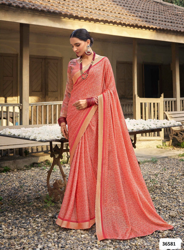 Subhash Athvika-2 Sb-36581 Pink Chiffon Saree