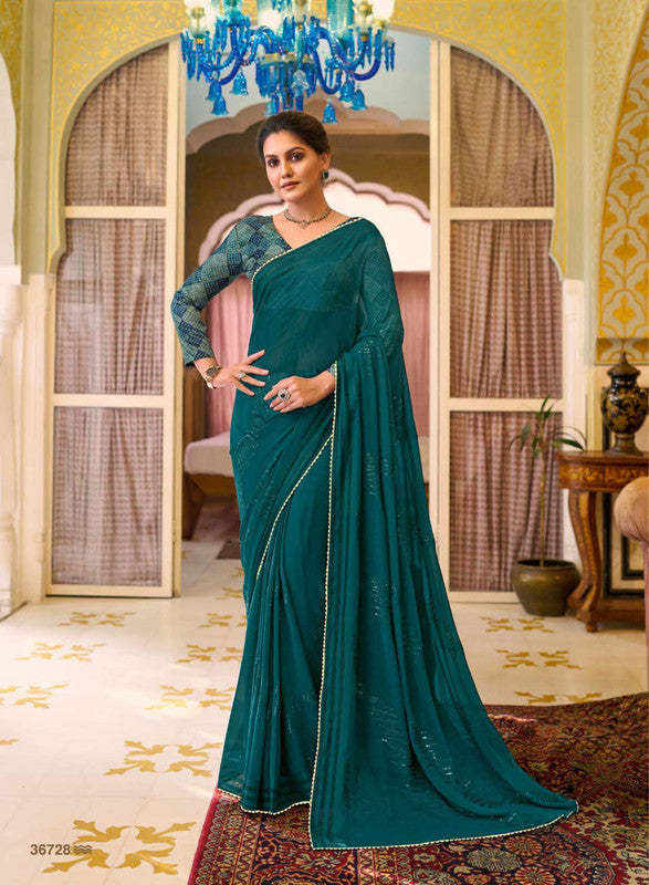 KIYRA VISHWA MOSS CHIFFON SAREE Stunning catalog Rehmat Boutique