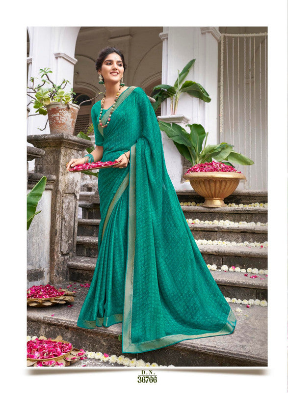 Subhash Riviera Premium Sb-36766 Rama Chiffon Saree