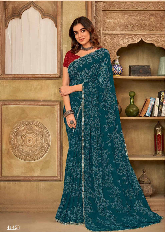 Subhash Shankari-6 Sb-41453 Green Chiffon Saree