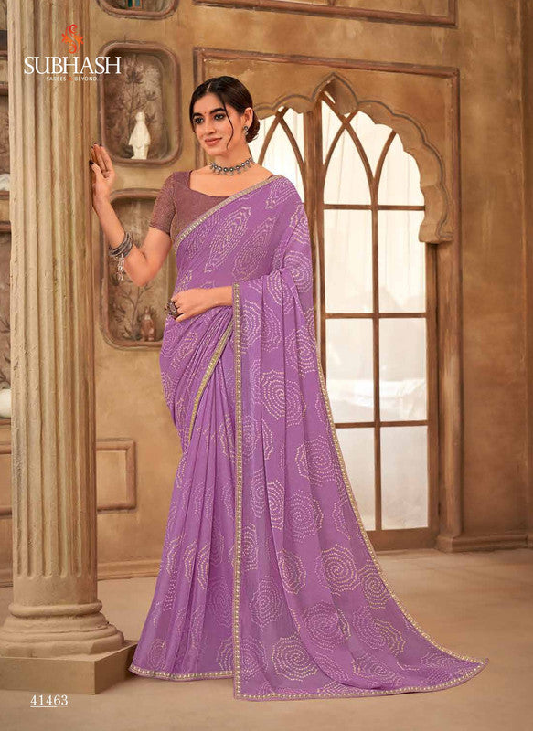 Subhash Shankari-6 Sb-41463 Mauve Chiffon Saree