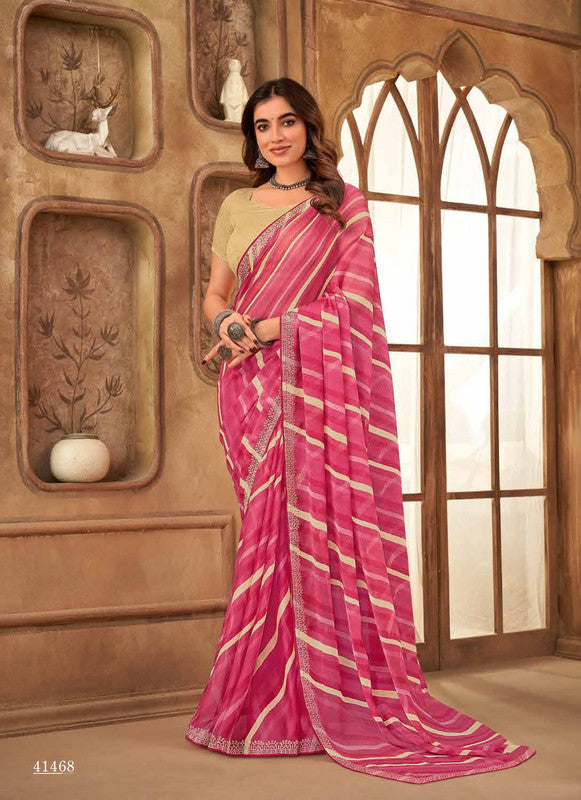 Subhash Shankari-6 Sb-41468 Pink Chiffon Saree