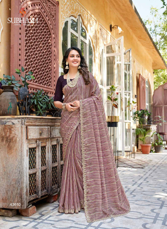 Subhash Ruhani Sb-43610 Multicolor Chiffon Saree