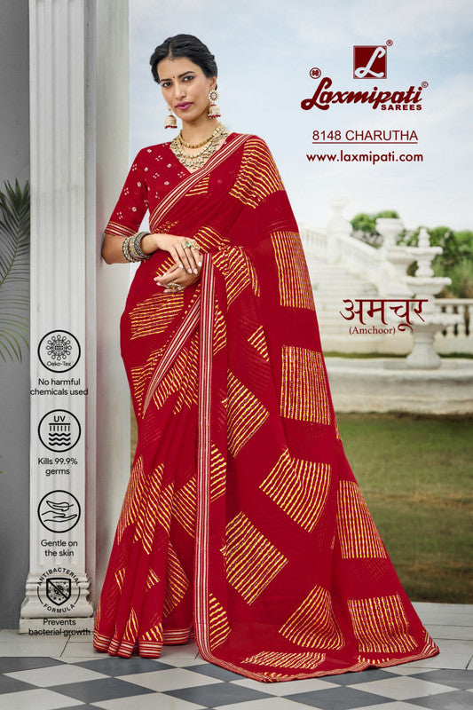 Buy Casual Wear Chiffon Rajasthani Sarees Online for Women in USA