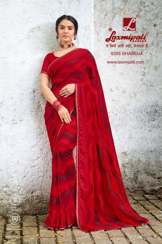 Laxmipati Kayra 8398 Red Georgette Saree