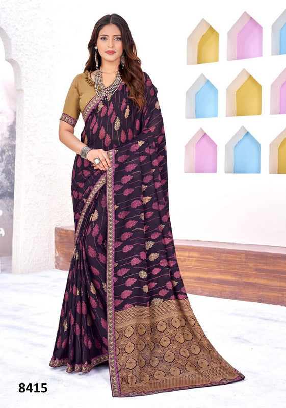 Kaasni Siddhi 8415 Purple Georgette Saree