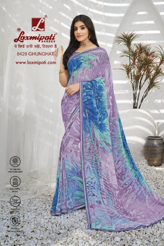 Laxmipati Chhabili 8429 Mauve  Georgette Saree