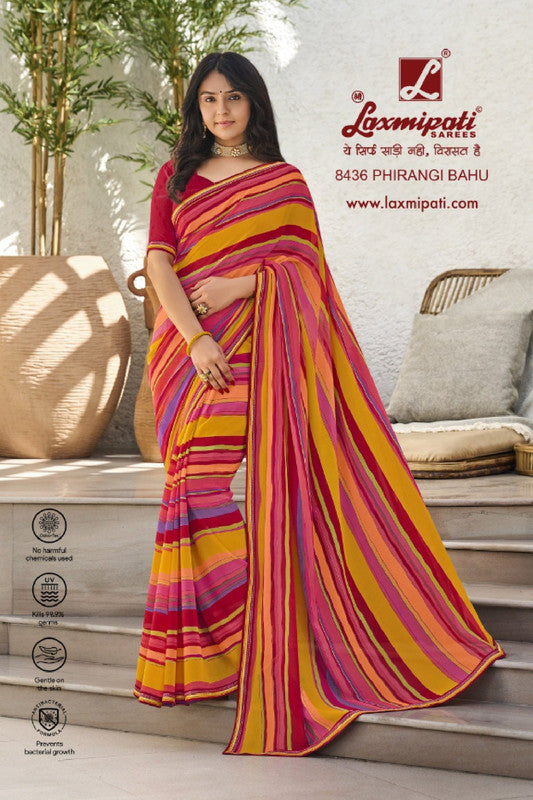Laxmipati Chhabili 8436 Multicolor Georgette Saree