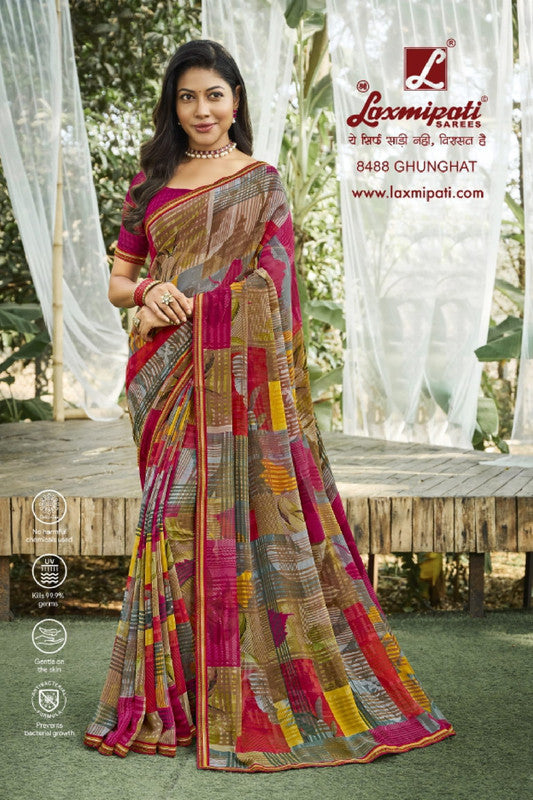 Laxmipati Bhel Puri 8488 Multicolor Georgette Saree