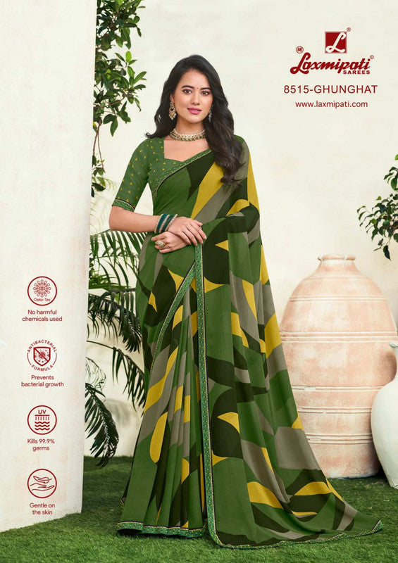 Laxmipati Simran 8515 Green Georgette Saree