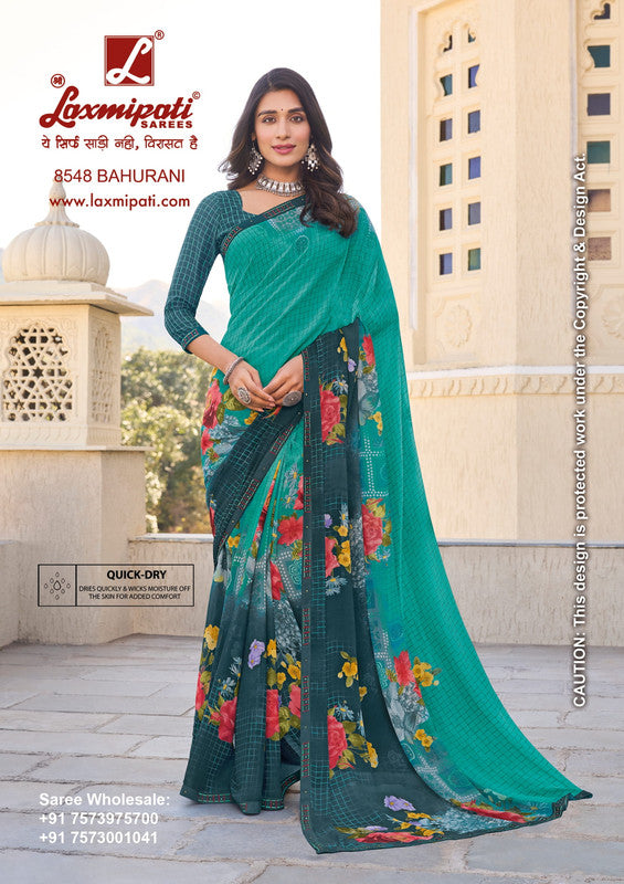 Laxmipati Noori 8548 Blue Georgette Saree