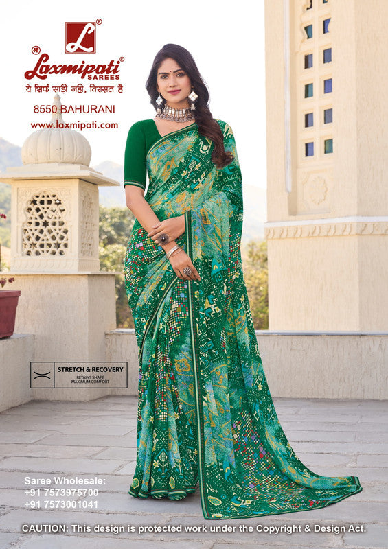 Laxmipati Noori 8550 Green Georgette Saree