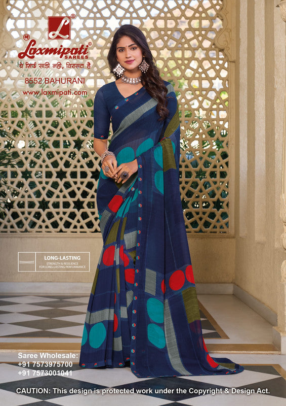 Laxmipati Noori 8552 Blue Georgette Saree