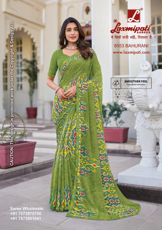 Laxmipati Noori 8553 Green Georgette Saree