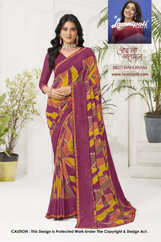 Laxmipati Radha Rani 8620 - Multi Georgette Drape By Sanskar Sarees