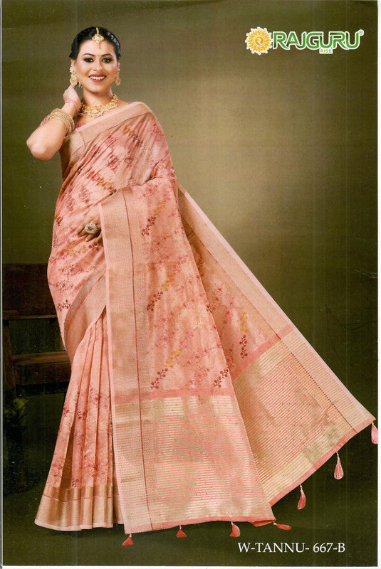 Rajguru Tannu-667 Rg-B Pink Cotton Silk Saree