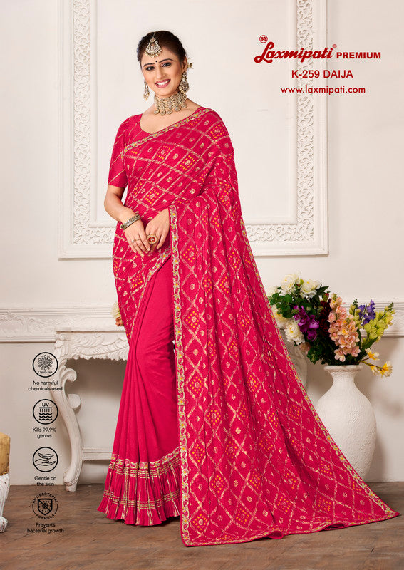 Laxmipati Daija K-259 Pink Dola Silk Saree