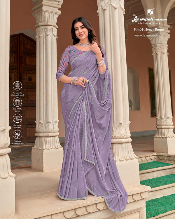 Laxmipati Honey Bunny-4 K-404 Mauve Brasso Saree