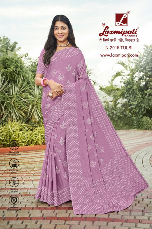 Laxmipati Niharika N-2015 Purple Chiffon Saree