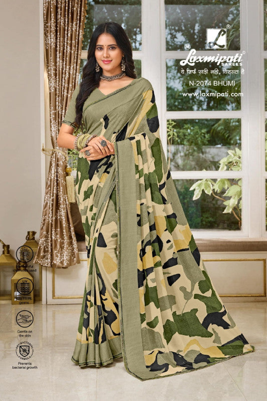 Laxmipati Indu N-2074 Multicolor Georgette Saree