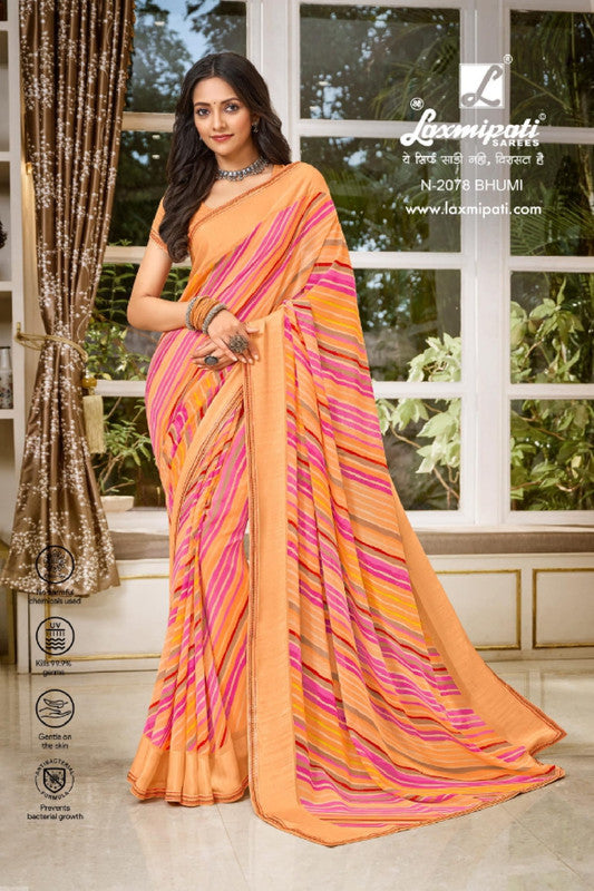 Laxmipati Indu N-2078 Multicolor Georgette Saree