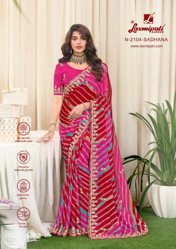 Laxmipati Murabbaa N-2104 Multicolor Chiffon Saree