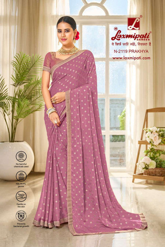 Laxmipati Ritika N-2119 Mauve Silk Chiffon Saree