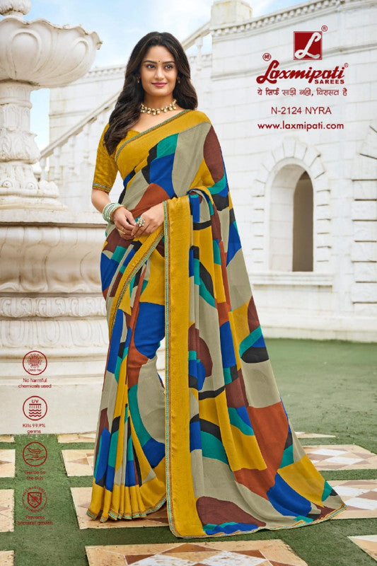 Laxmipati Diwani N-2124 Multicolor Georgette Saree