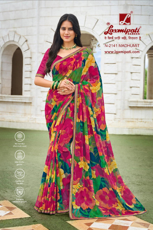 Laxmipati Diwani N-2141 Multicolor Georgette Saree