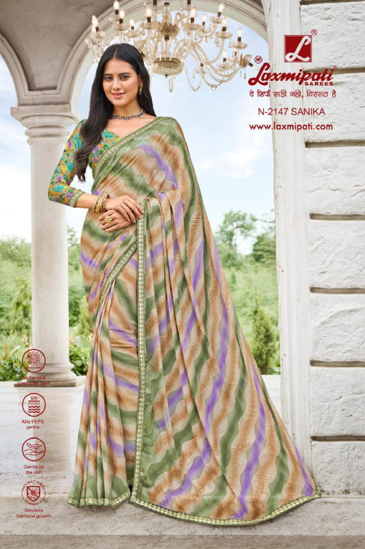 Laxmipati Diwani N-2147 Multicolor Georgette Jacquard Saree