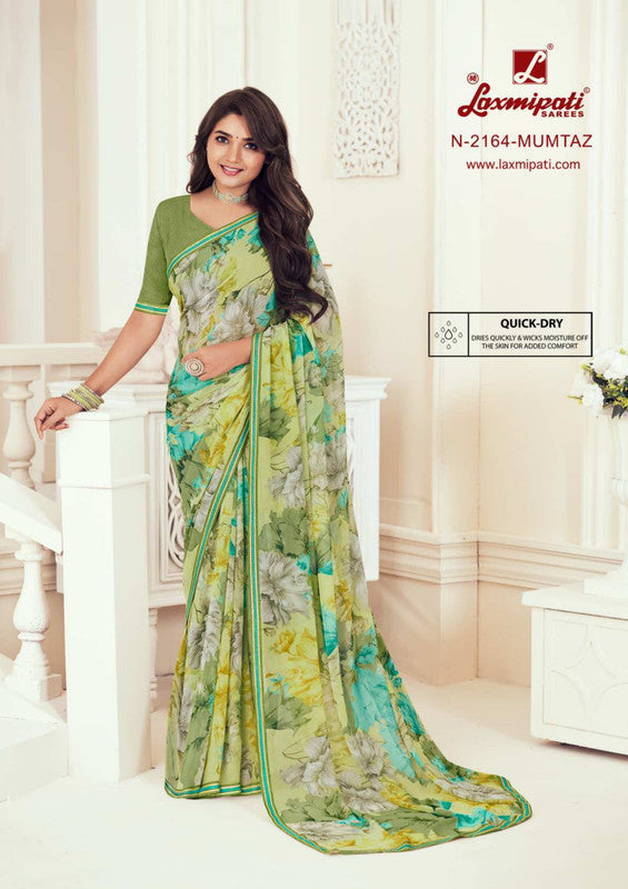 Laxmipati Gulbahar N-2164 Green Georgette Saree