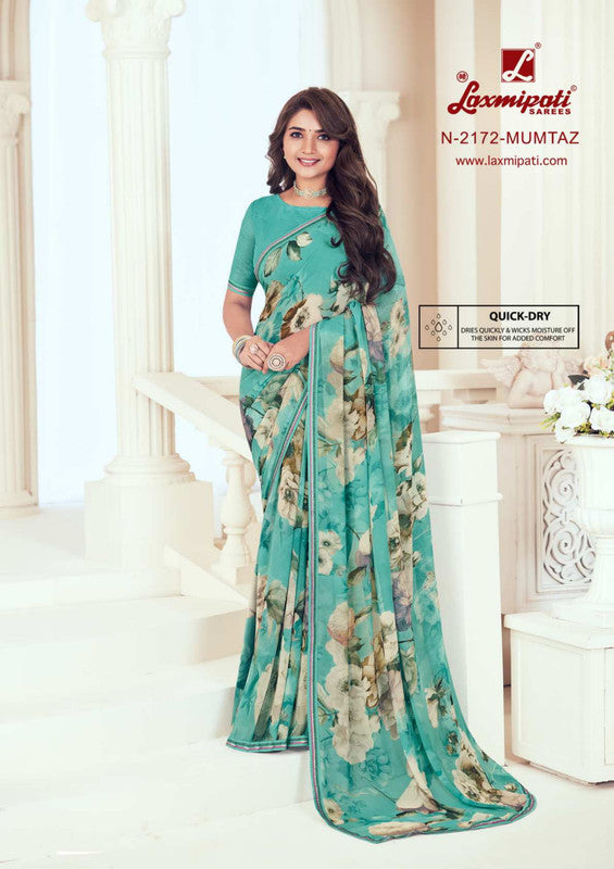 Laxmipati Gulbahar N-2172 Blue Georgette Saree