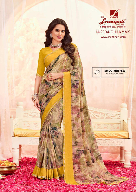 Laxmipati Rangmanch N-2304 Multicolor Georgette Saree