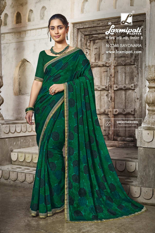 Laxmipati Zill Mill N-2346 Green Georgette Saree