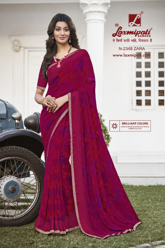 Laxmipati Zoya N-2348 Pink Georgette Saree